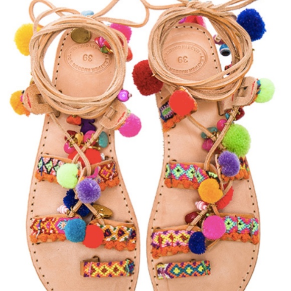 ELINA LINARDAKI Embellished Penny Lane Sandals 8 - Picture 3 of 8